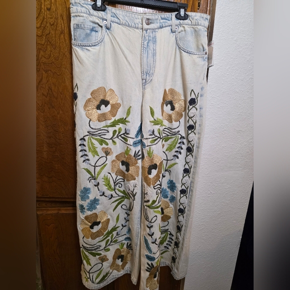 NWT WE THE FREE Mi Amore Wide-Leg Jeans Size 31 - Picture 8 of 13